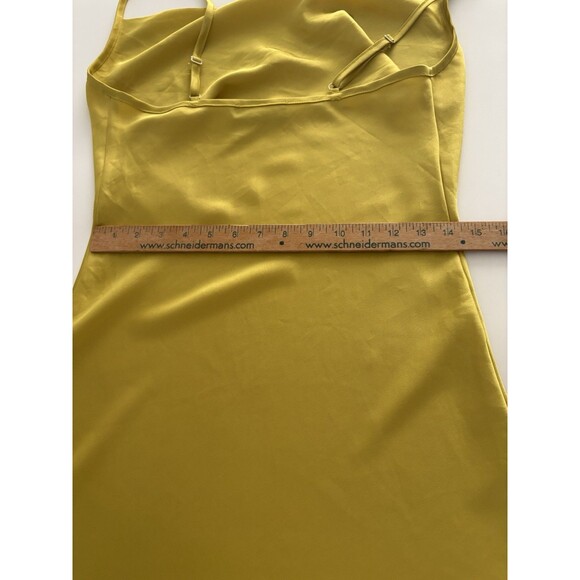 Sbetro Slip Dress Size Small Gold Silky Spaghetti Strap Forest Fairy Whimsigoth - Picture 11 of 14